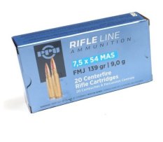 PPU 7,5×54 MAS FMJ 9 g/139 gr náboj guľový, 20 ks