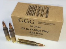 GGG .223 Rem. FMJ 55 Grs/3,56  g náboj kulový