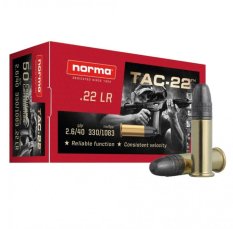Norma .22 Long Rifle 2,6g/40 Grs. 330m/s  náboj malorážový