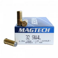 Magtech .32 S&WL LWC 6,35/ 98 Grs. náboj kulový