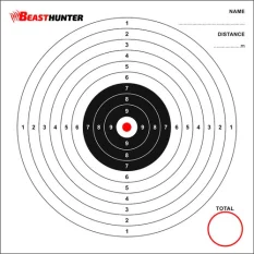 Beast Hunter Terč vzduchovkový 14x14 bal. 100 ks s červeným středem.