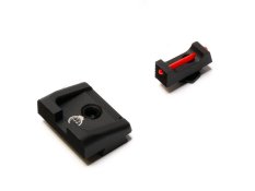 Zendl mieridlá pre Glock – set, muška 1 mm červené svetlovodné vlákno