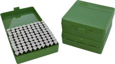 MTM Case-Gard P-100-9 Pistol Ammo Box 100 rd, Clr-Grn/Black