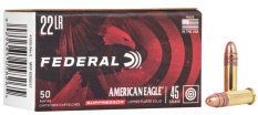 Federal Amerikan Eagle .22 LR 45 Grs. CP HP Sunsonic Soppressor Náboj kulový