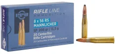 PPU 8×56 RS Mannlicher FMJ BT 13,5 g/208 gr náboj guľový, 20 ks