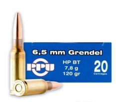 PPU 6,5 Grendel HPBT 7,8 g/120 gr náboj guľový, 20 ks