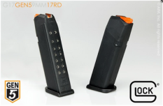 Glock zasobnik G17 Gen.5 s oranzovym podavacom