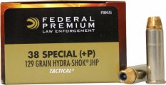 Federal Premium Tactical .38 Special +P 129 Gr Hydra-Shok náboj kulový