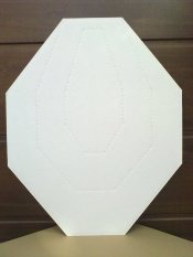 Terč ipsc oboustraný hnědo-bílý