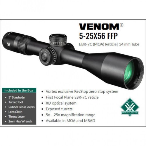 Vortex Venom puškohled 5-5x56 EBR-7C MRAD RETICLE FFP